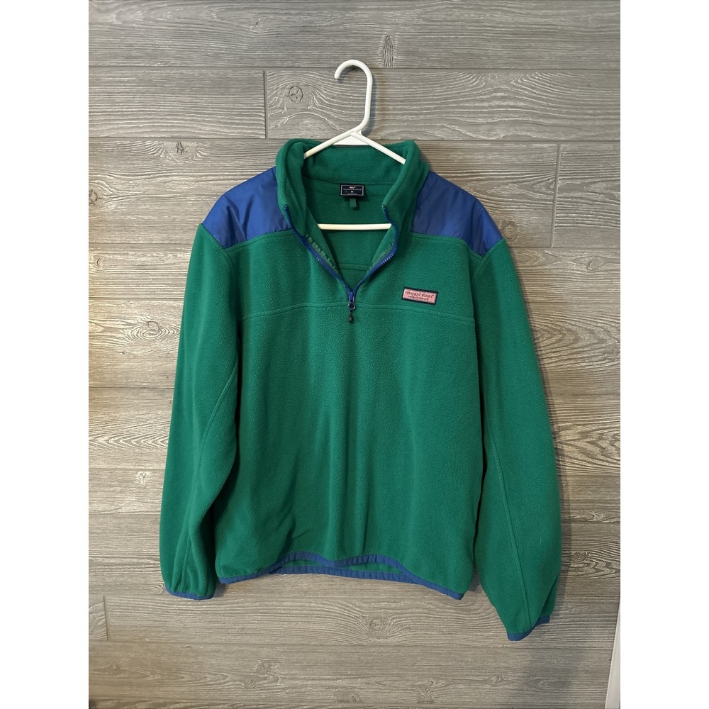 vineyard vines shep shirt Pullover Size Medium Green and Blue‎ Great Condition